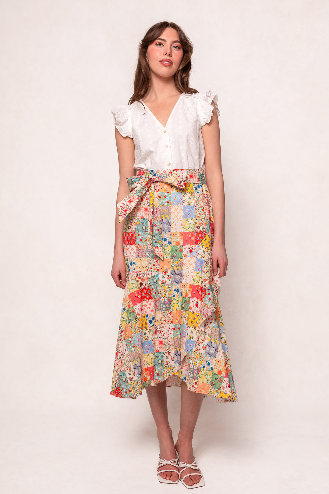 Francesca Skirt in Floral Patchwork