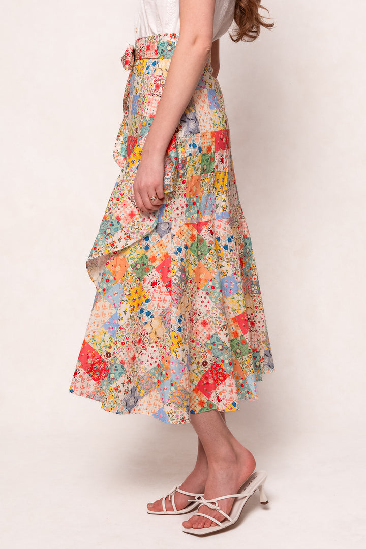 Francesca Skirt in Floral Patchwork
