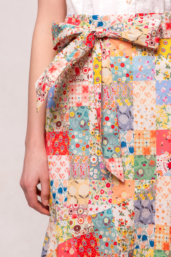 Francesca Skirt in Floral Patchwork