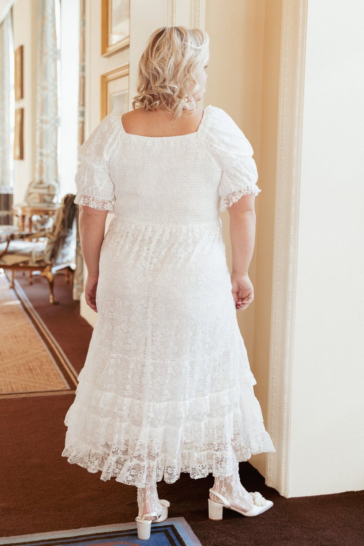 Francie Dress in White Lace