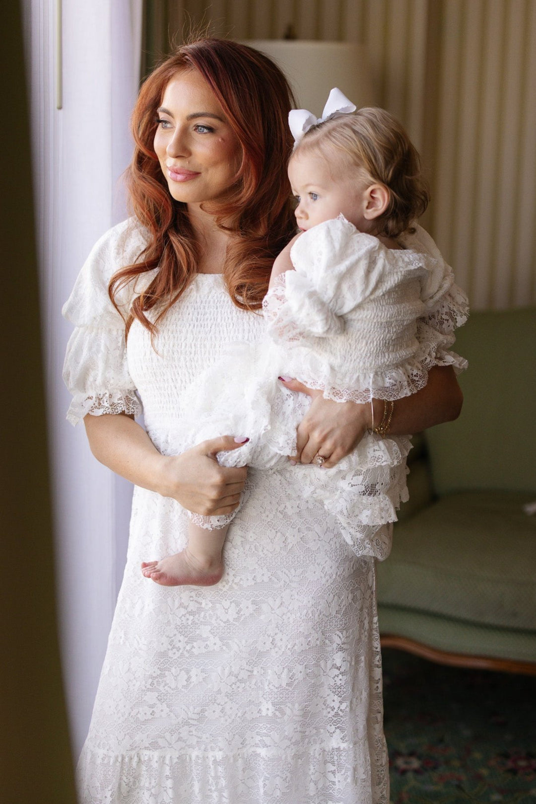 Francie Dress in White Lace