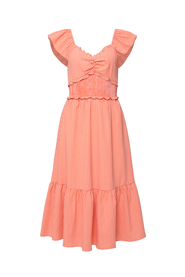 Gidget Dress in Orange Gingham
