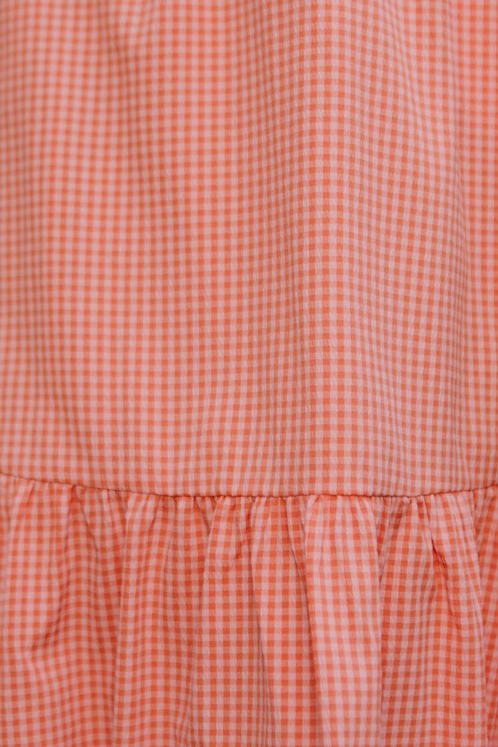 Gidget Dress in Orange Gingham