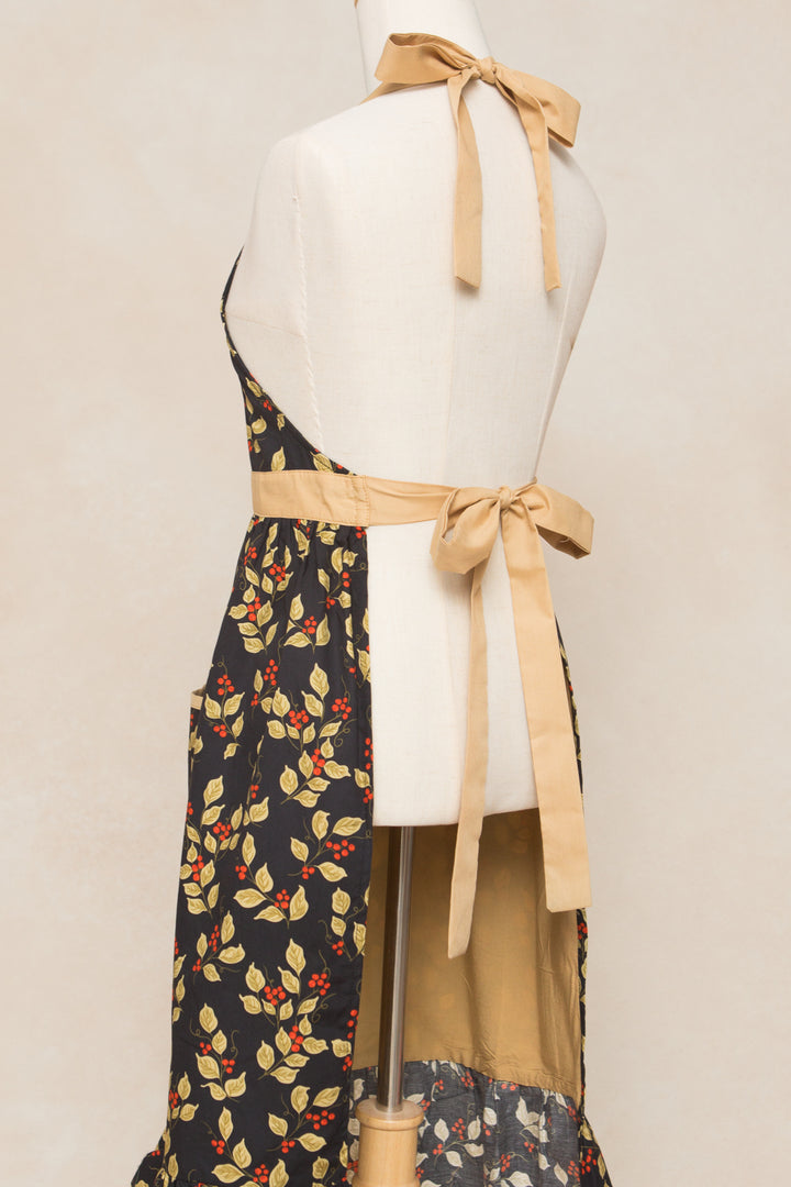 Ivy Apron in Sophia Holly Berry Cotton - FINAL SALE