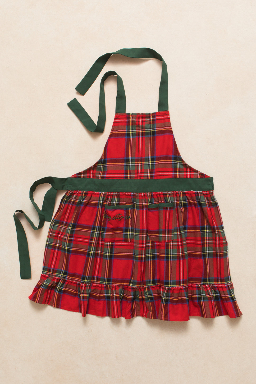 Mini Ivy Apron in Madeline Holiday Plaid Cotton