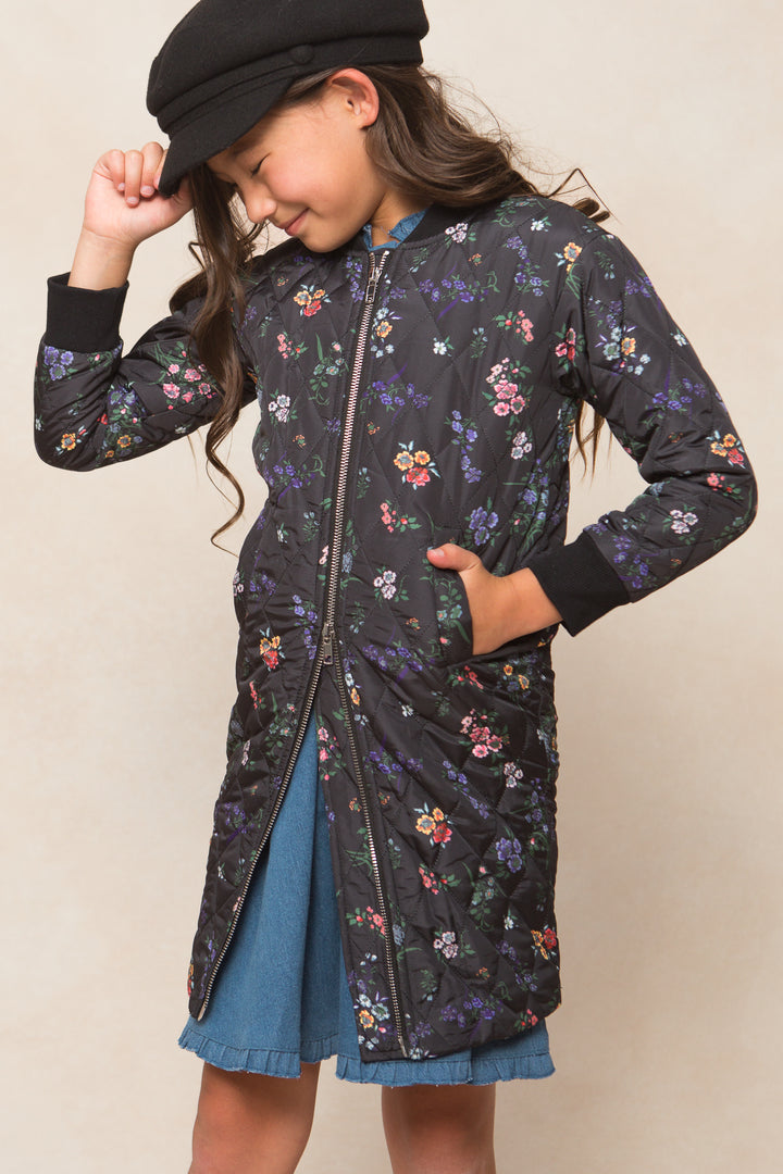 Mini Harlowe Quilted Jacket in Floral - FINAL SALE