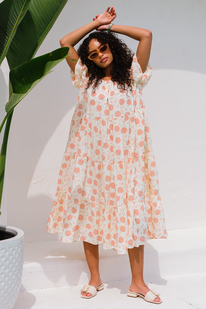 Harvey Dress in Cream Floral - FINAL SALE