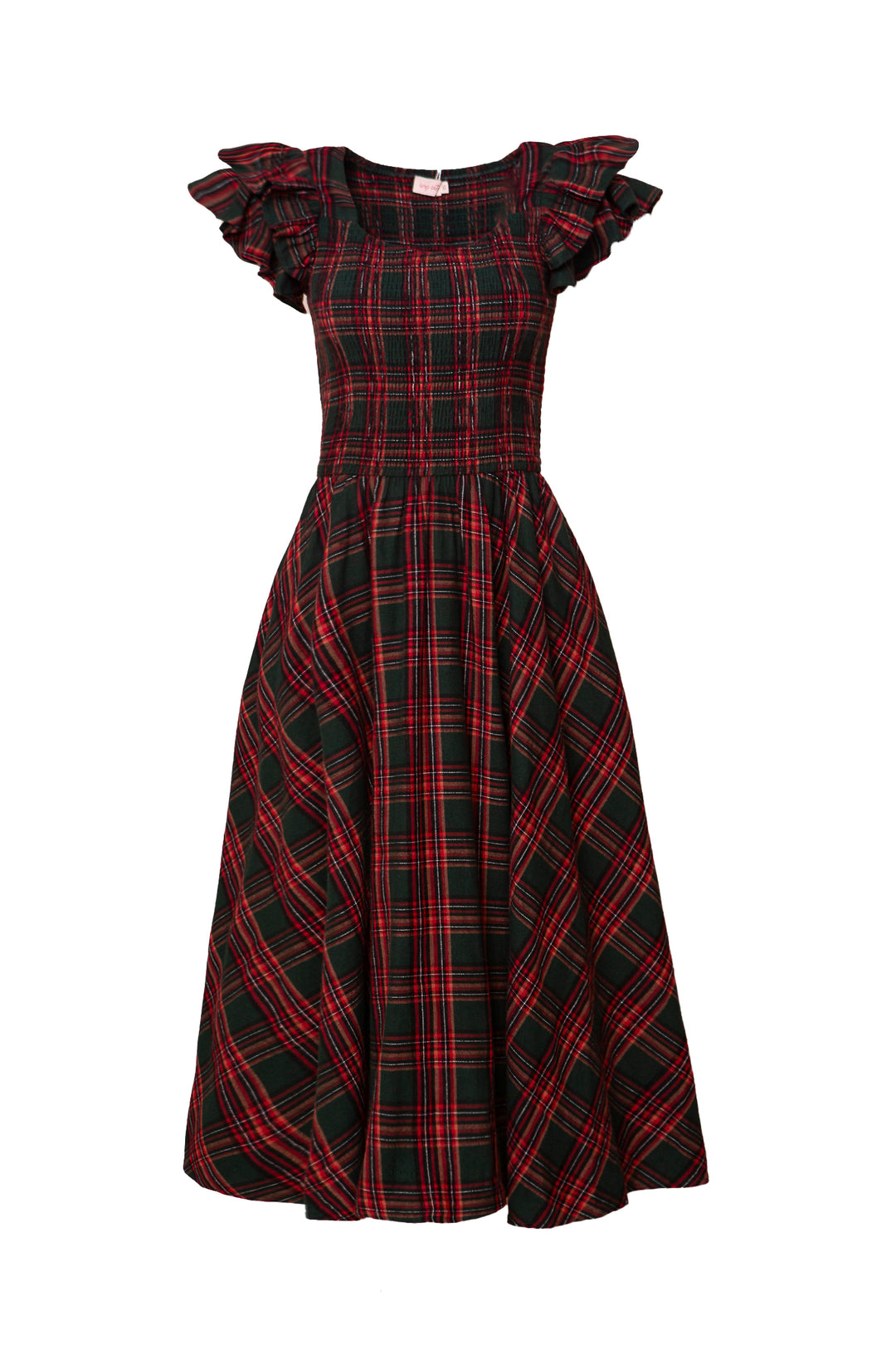 Hattie Dress in Green Plaid