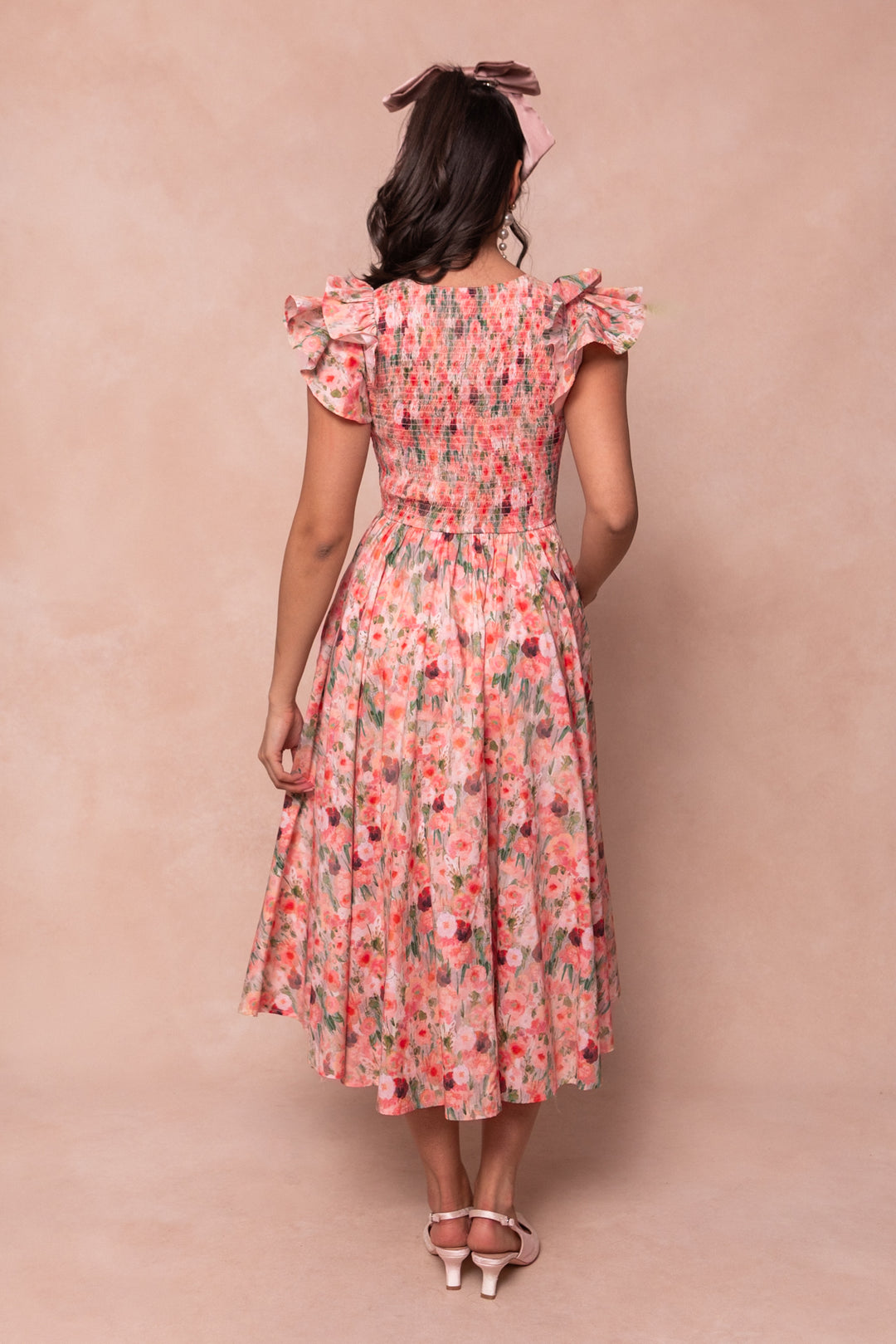 Hattie Dress in Watercolor Floral