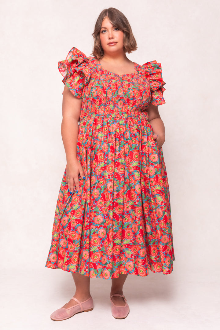 Hattie Dress in Poppy