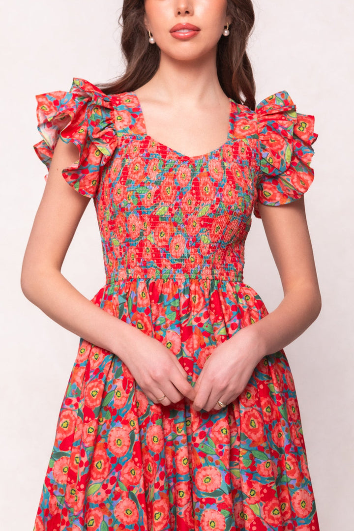 Hattie Dress in Poppy