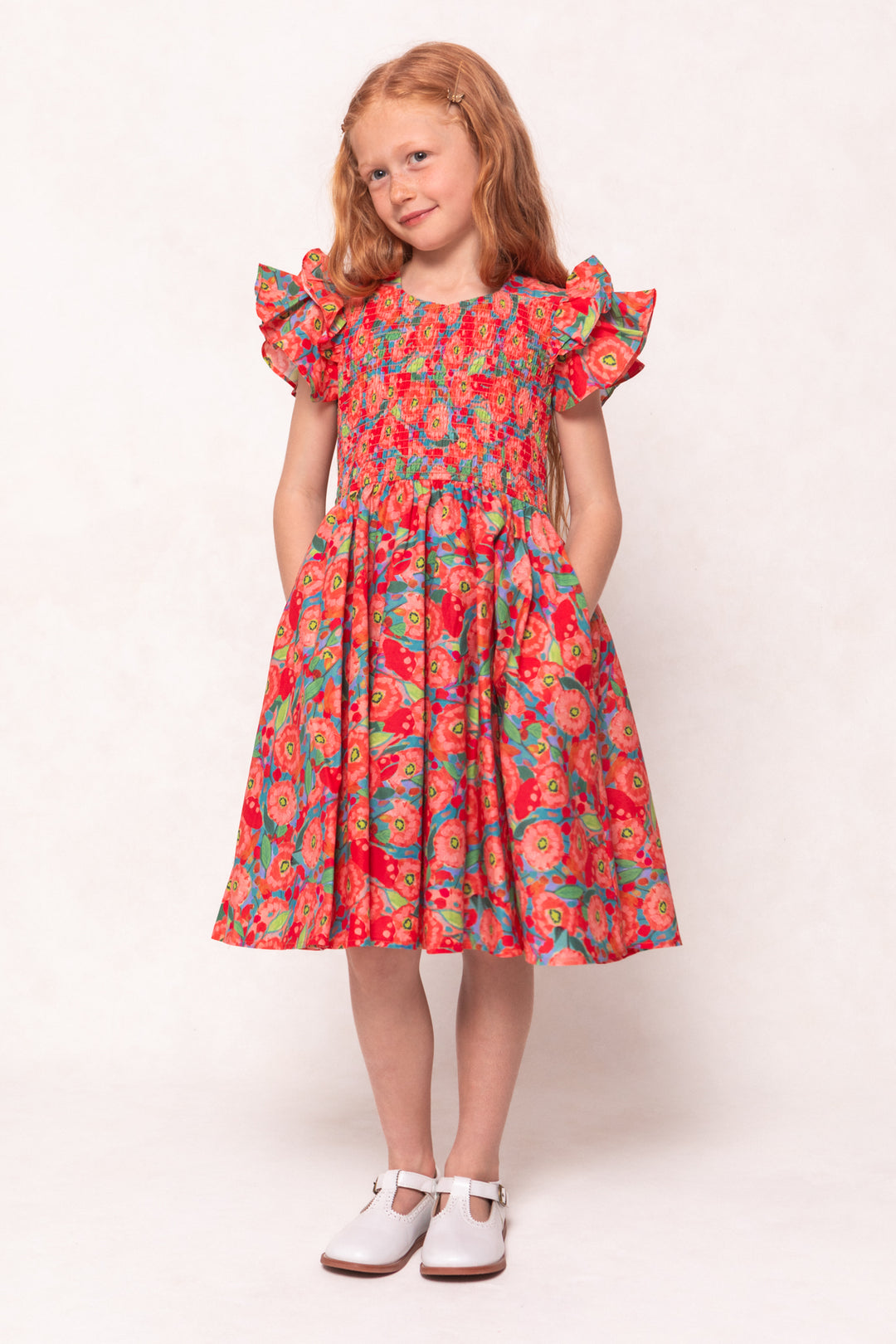 Mini Hattie Dress in Poppy