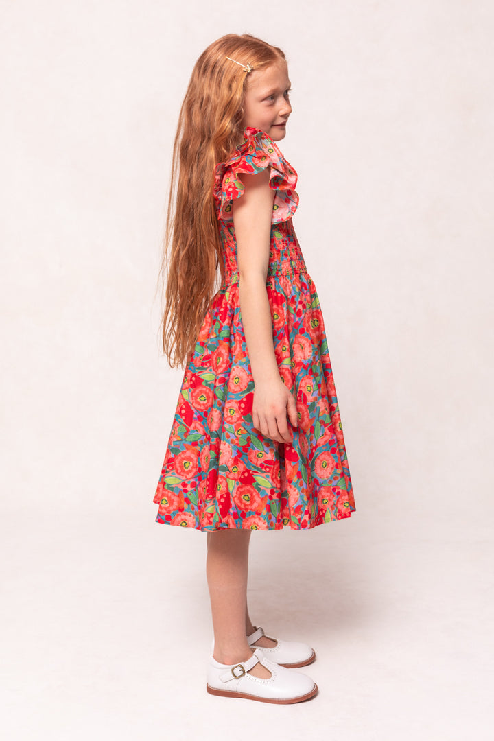Mini Hattie Dress in Poppy