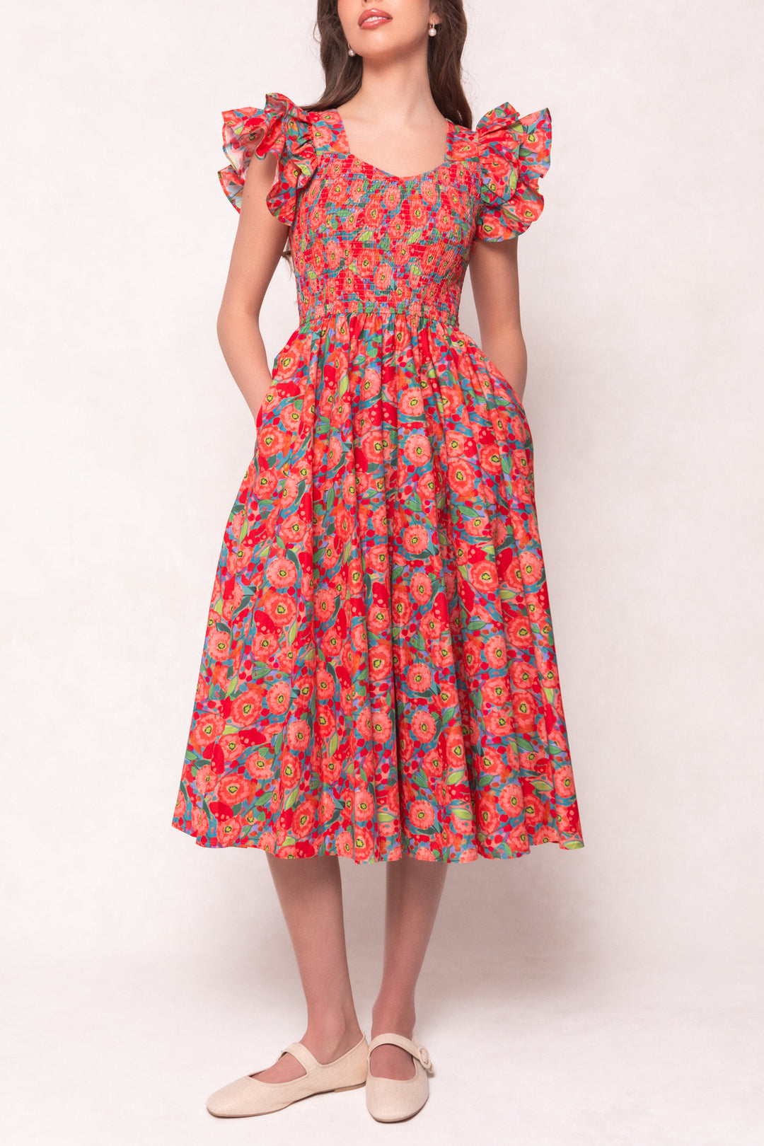 Hattie Dress in Poppy
