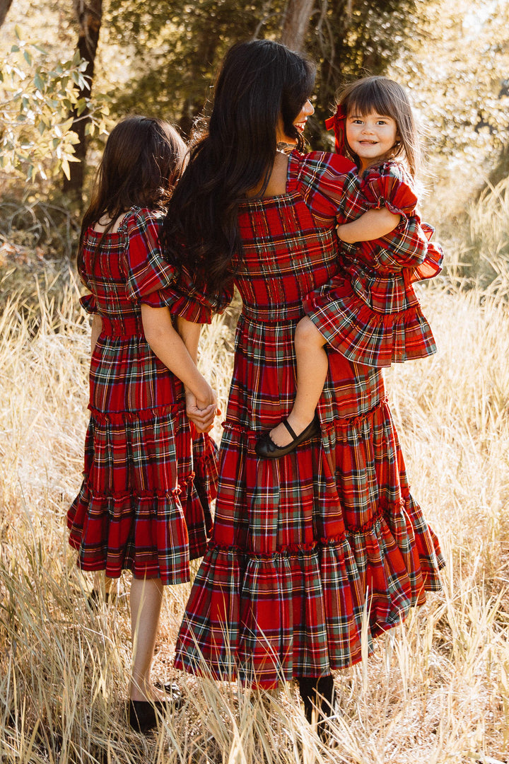 Mini Madeline Dress in Holiday Plaid