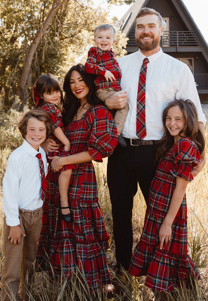 Ties in Madeline Holiday Plaid