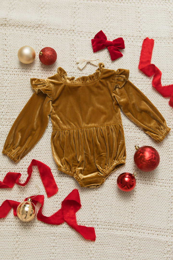 Baby Cleopatra Romper in Romance Me Gold - FINAL SALE