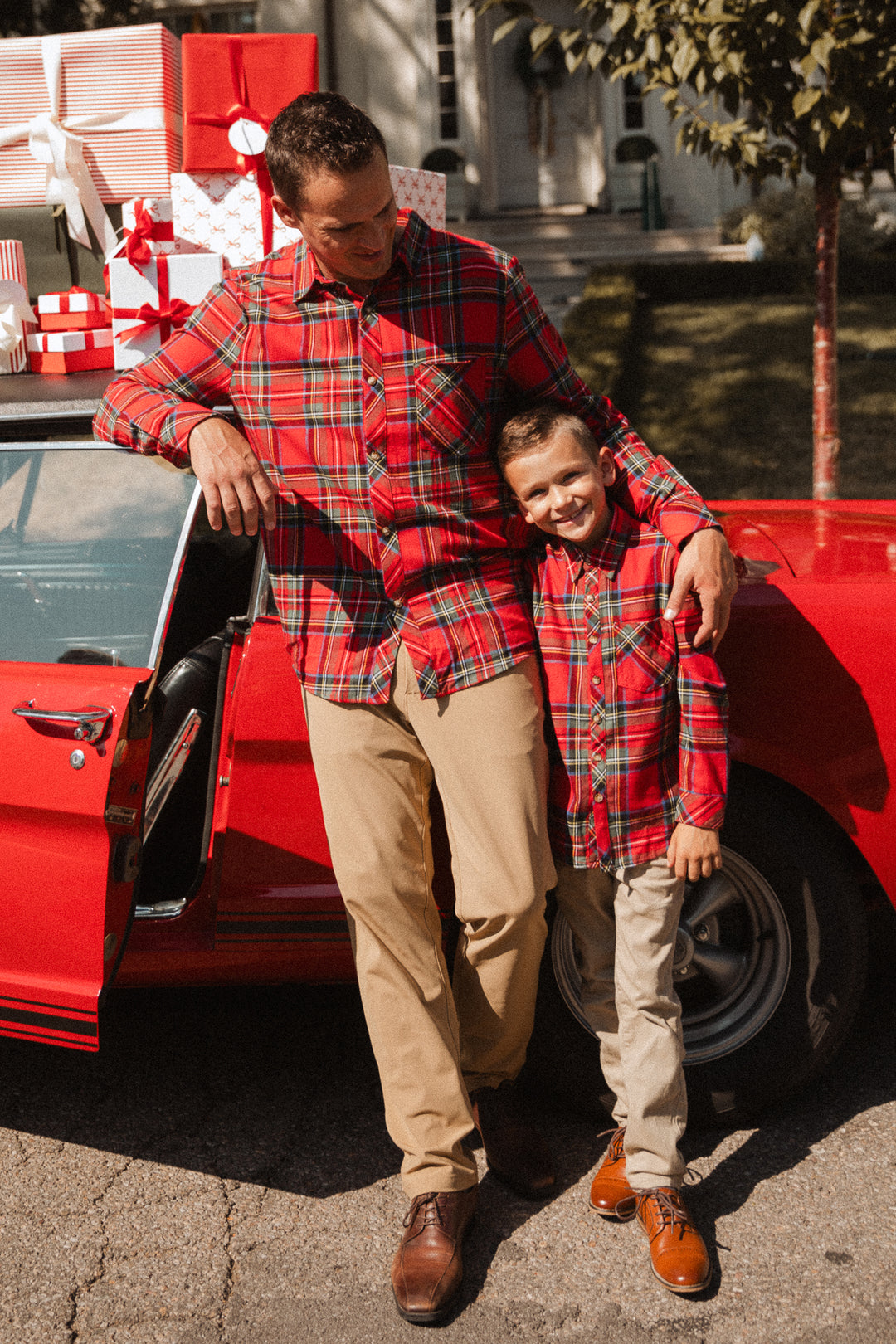 Boys John Shirt in Madeline Holiday Plaid