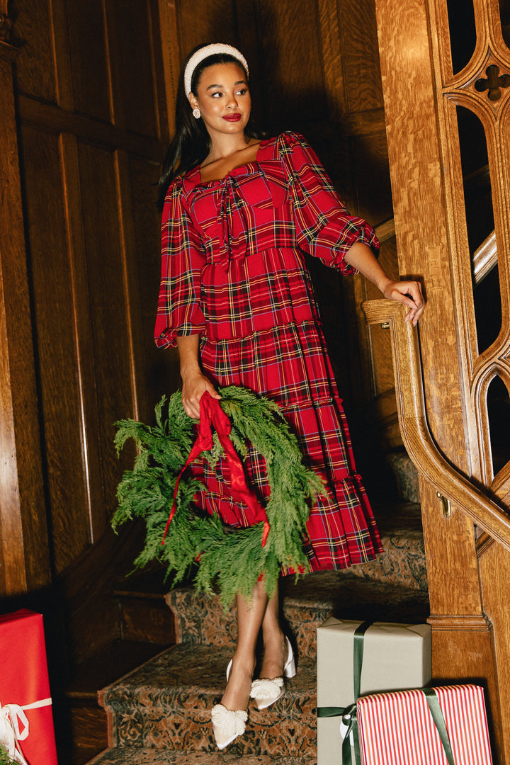 Raelynn Dress in Holiday Plaid - FINAL SALE