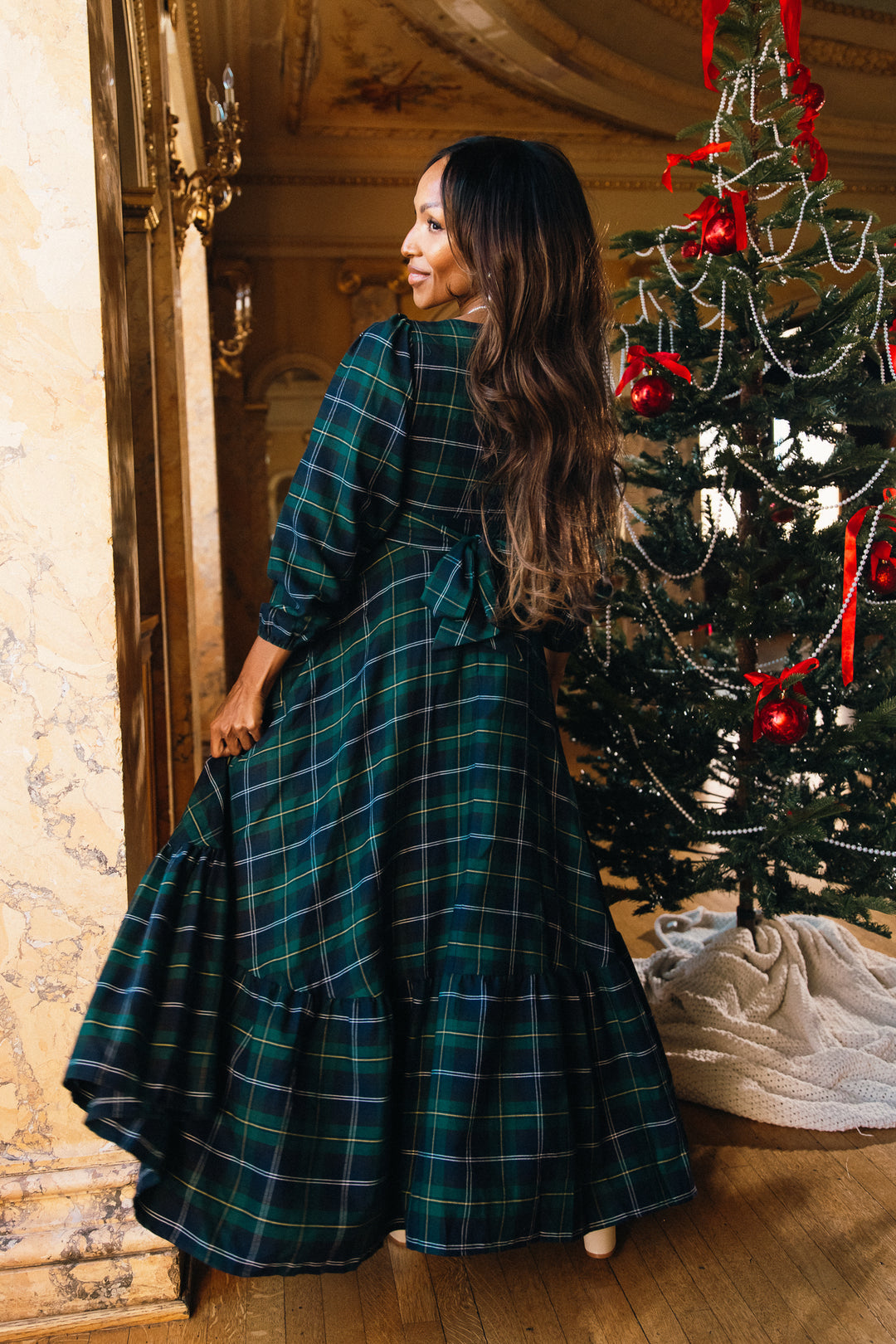 Connie Dress in Navy Plaid - FINAL SALE