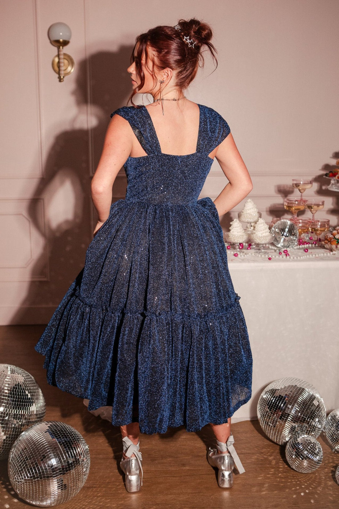 I Feel Pretty Dress in Navy Sequin - FINAL SALE