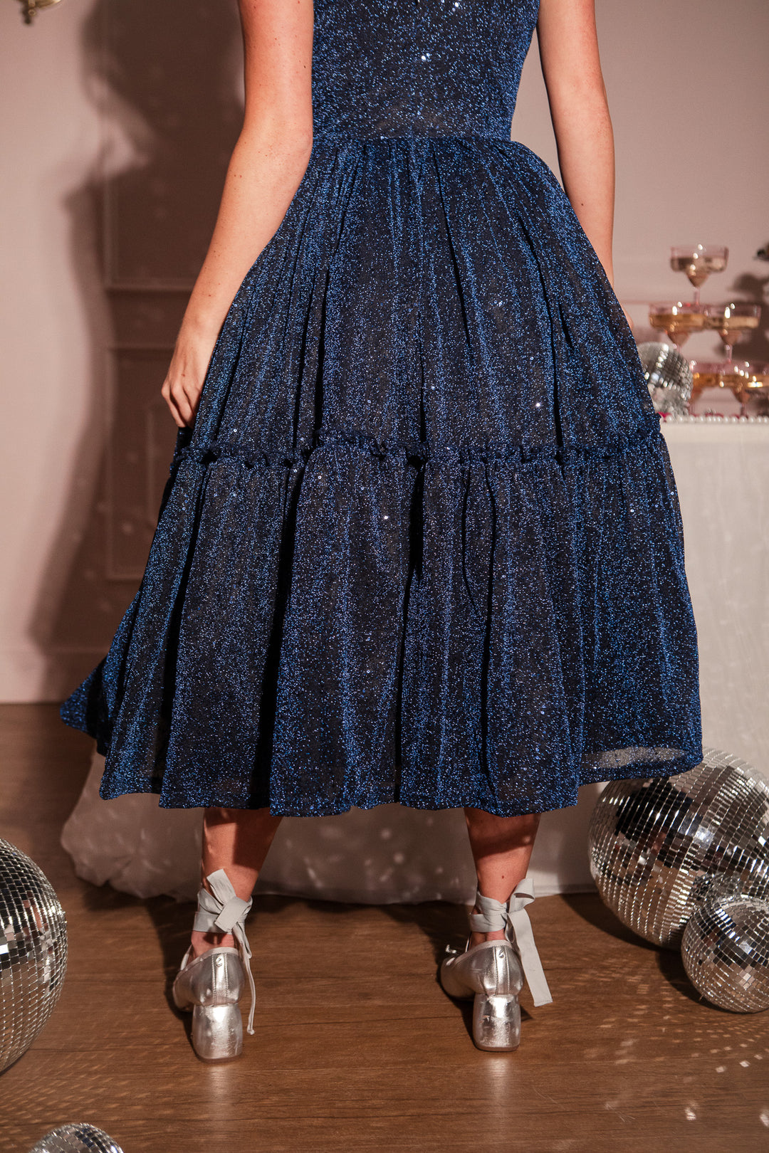 I Feel Pretty Dress in Navy Sequin - FINAL SALE