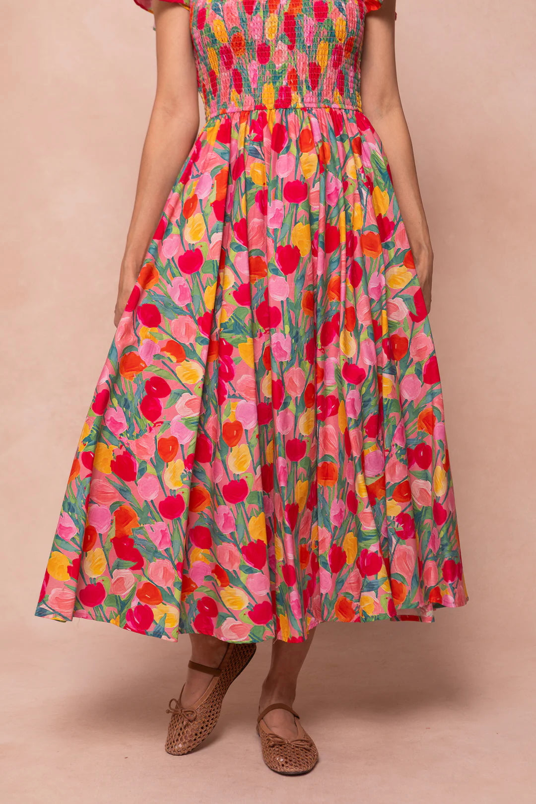 Hattie Dress in Tulips