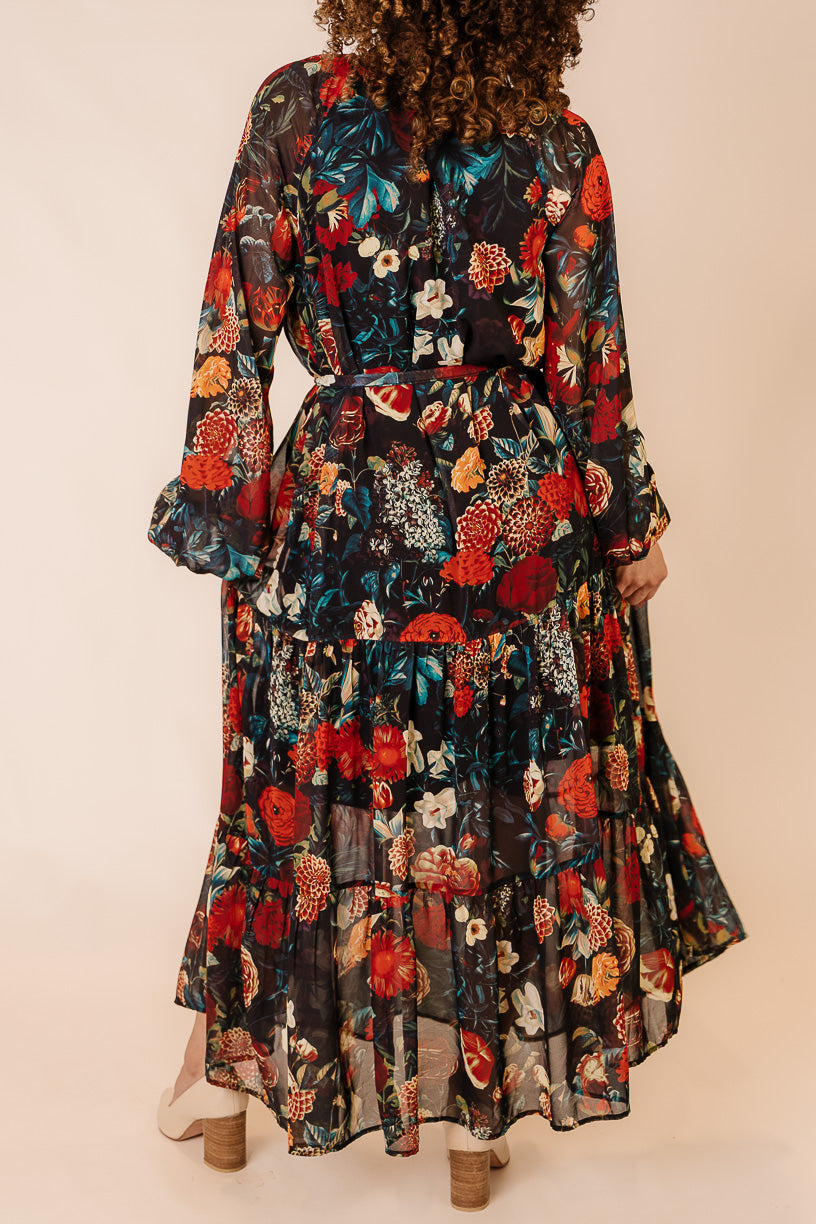 Imogen Dress in Moody Floral