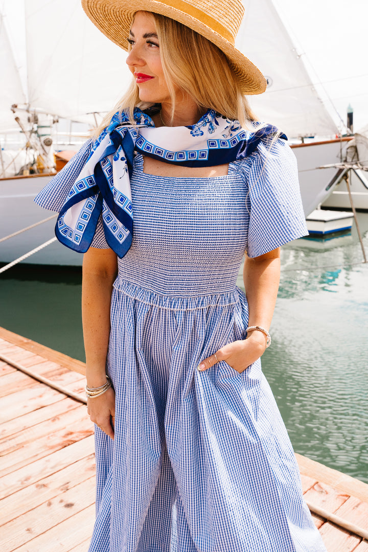 Indie Jumpsuit in Blue Gingham - FINAL SALE