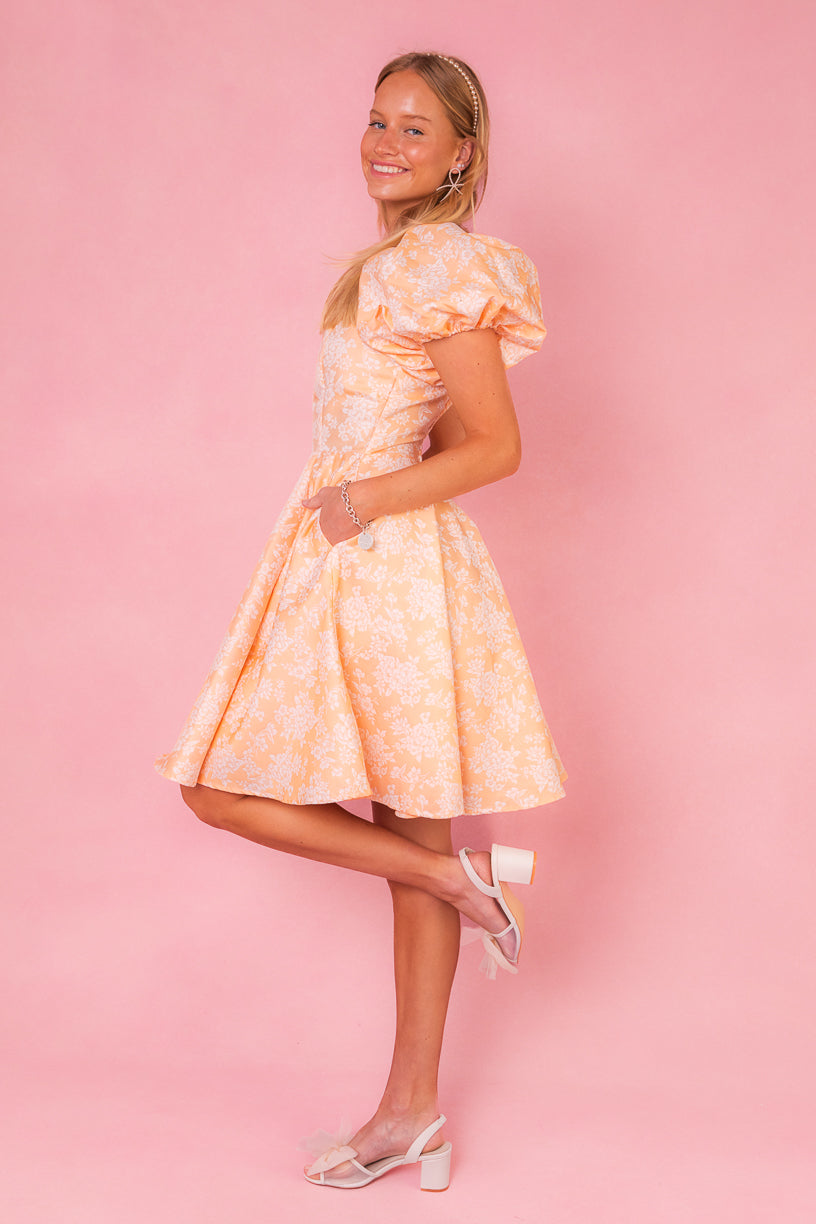 Ivanna Dress in Peach - FINAL SALE