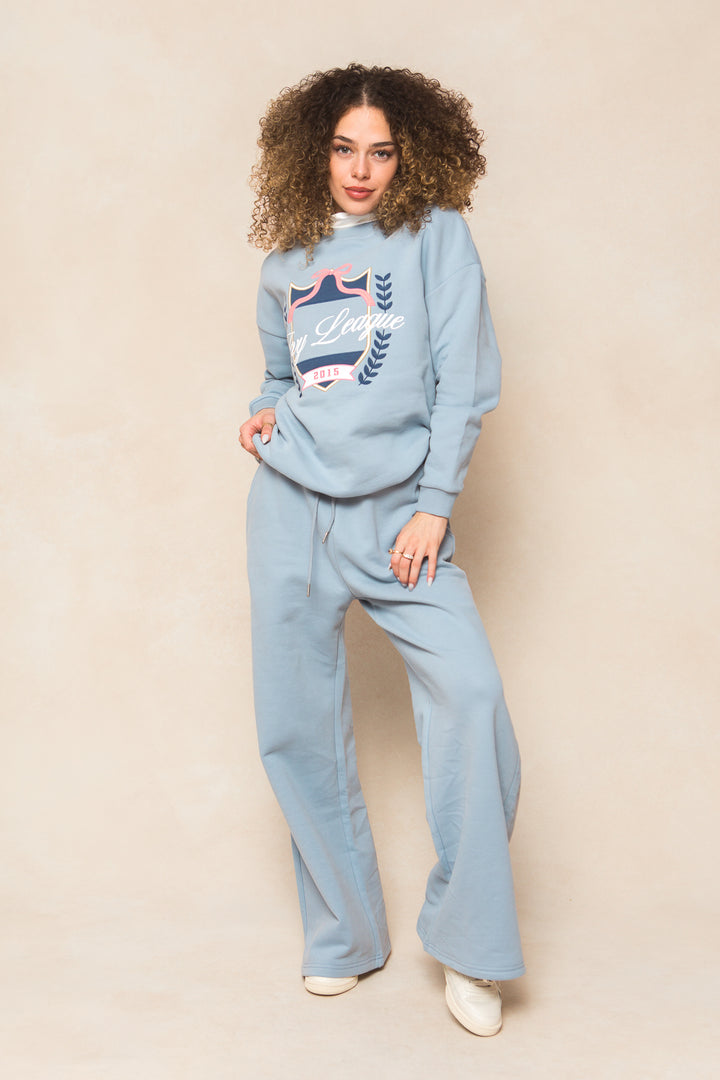 Ivy Wide Leg Sweatpants in Blue