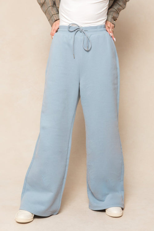 Ivy Wide Leg Sweatpants in Blue