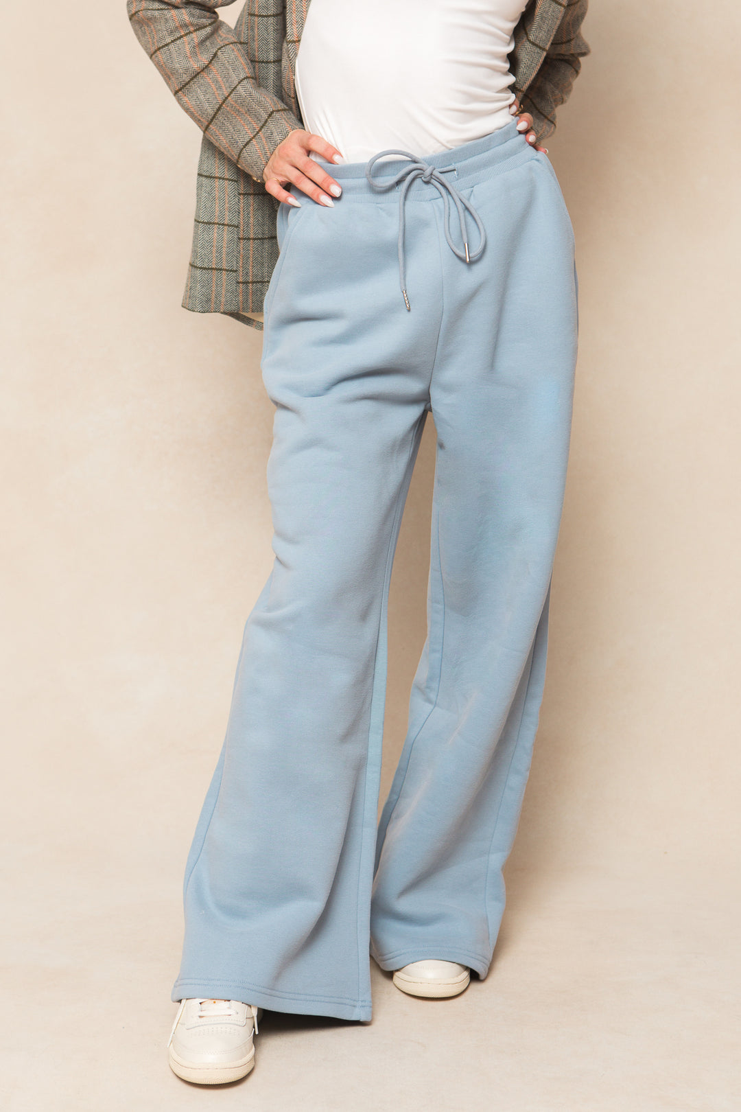 Ivy Wide Leg Sweatpants in Blue