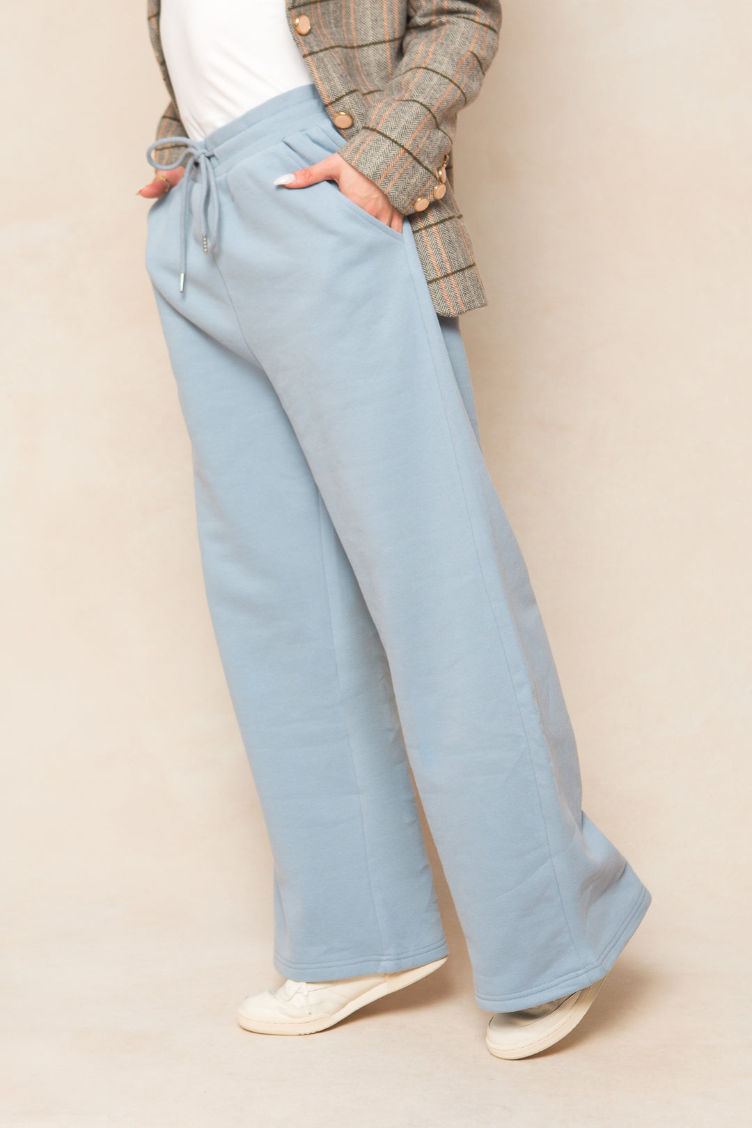 Ivy Wide Leg Sweatpants in Blue