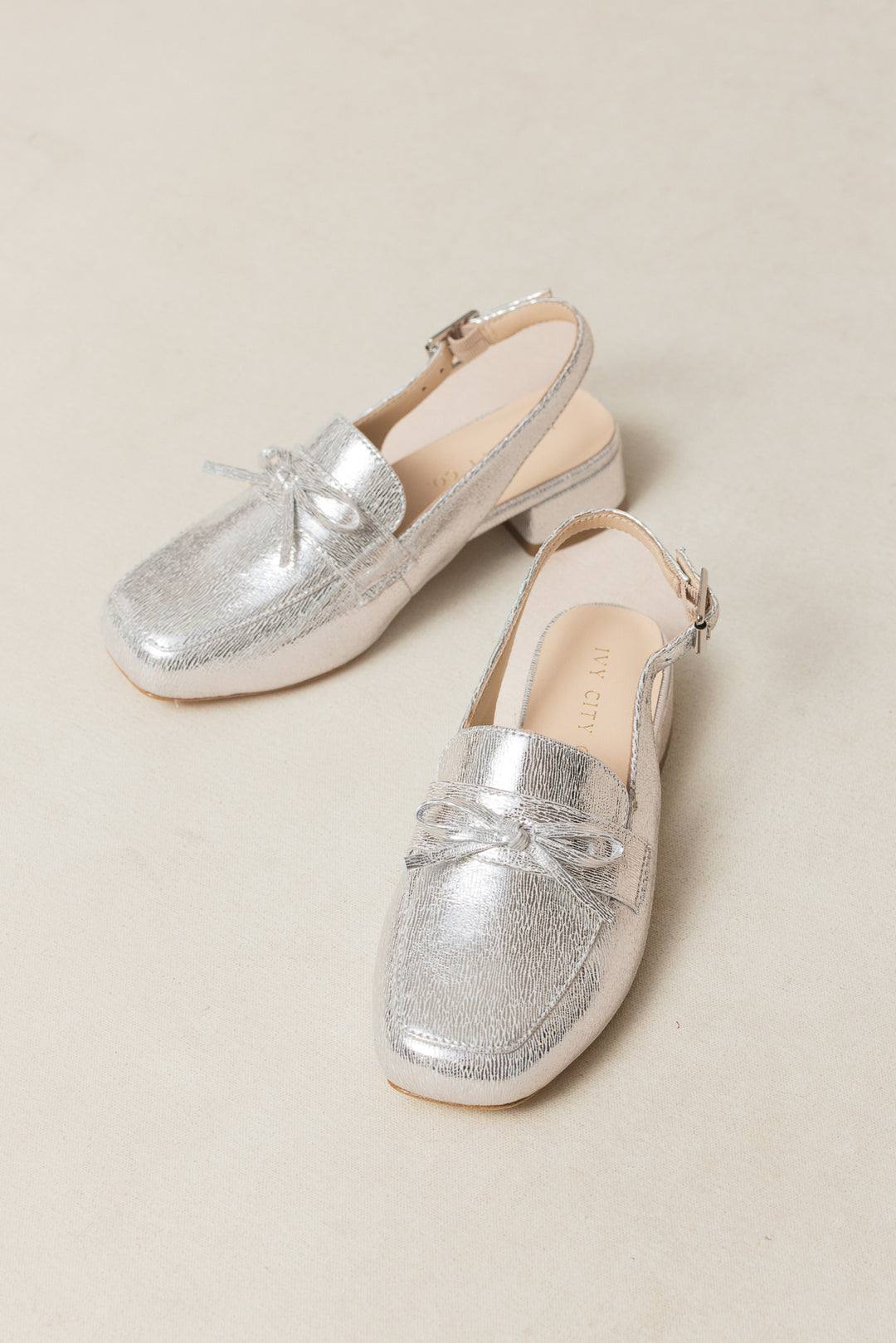 Mini Ivy Bow Loafer in Silver - FINAL SALE