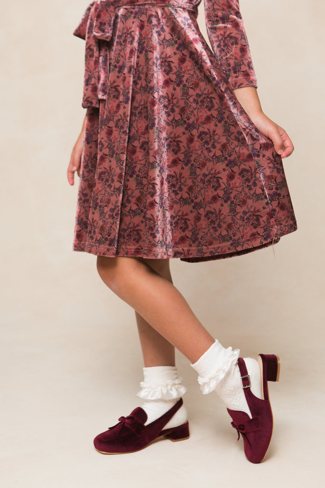 Mini Ivy Bow Loafer in Wine - FINAL SALE