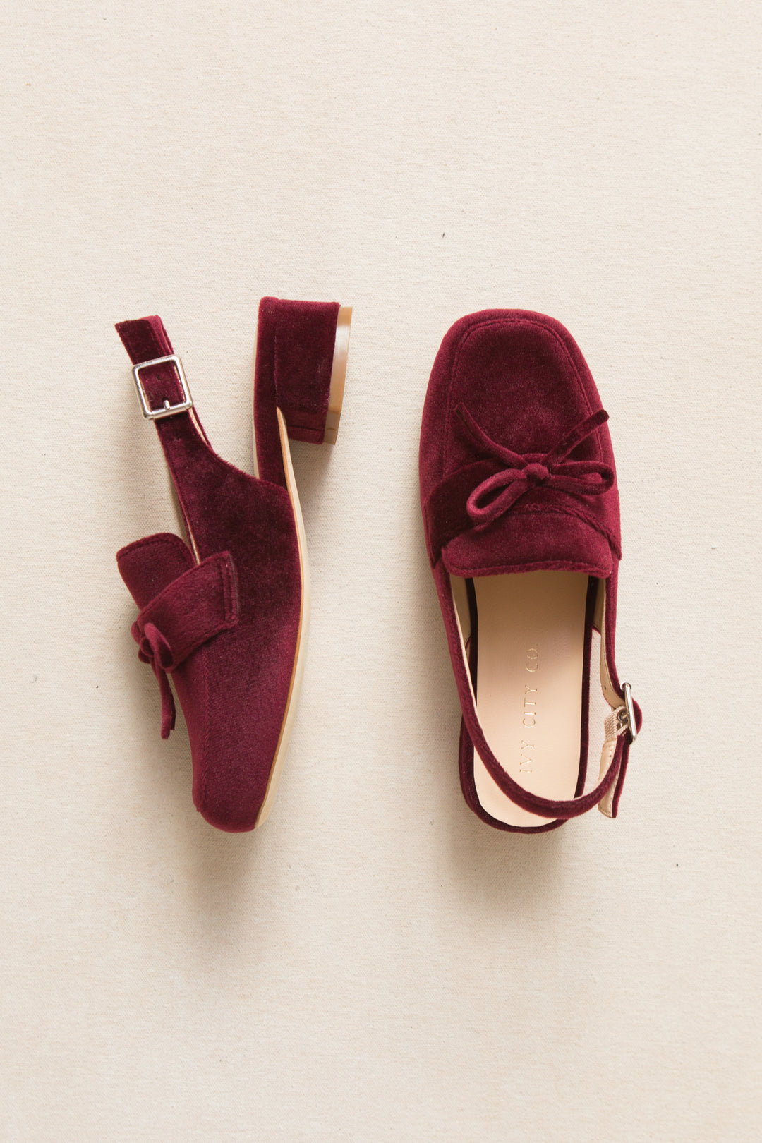 Mini Ivy Bow Loafer in Wine - FINAL SALE