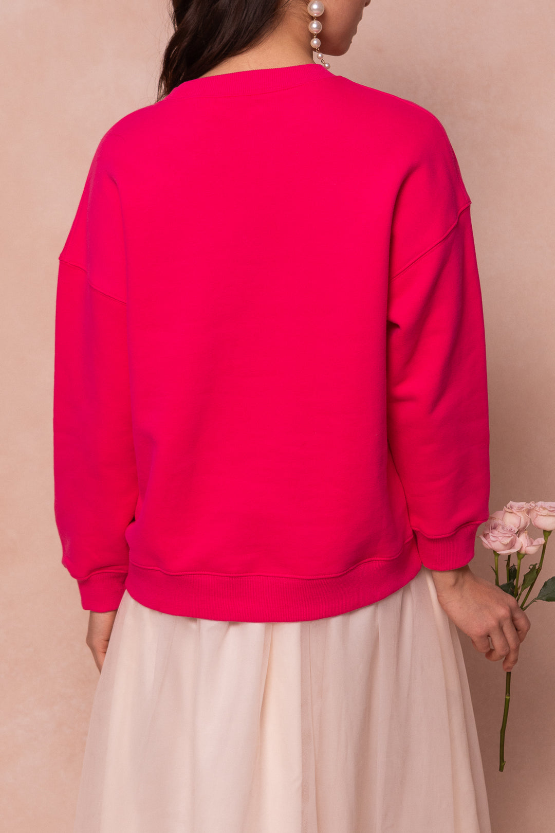 Ivy Jewel Heart Sweatshirt in Pink