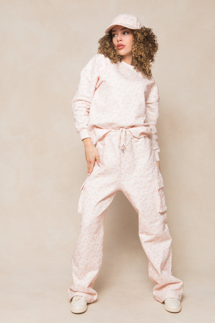 Ivy Cargo Sweatpants in Madeline Pink Floral