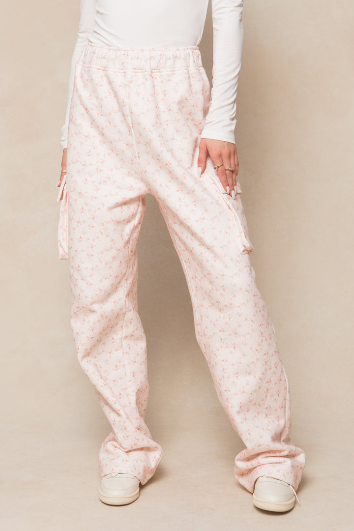 Ivy Cargo Sweatpants in Madeline Pink Floral