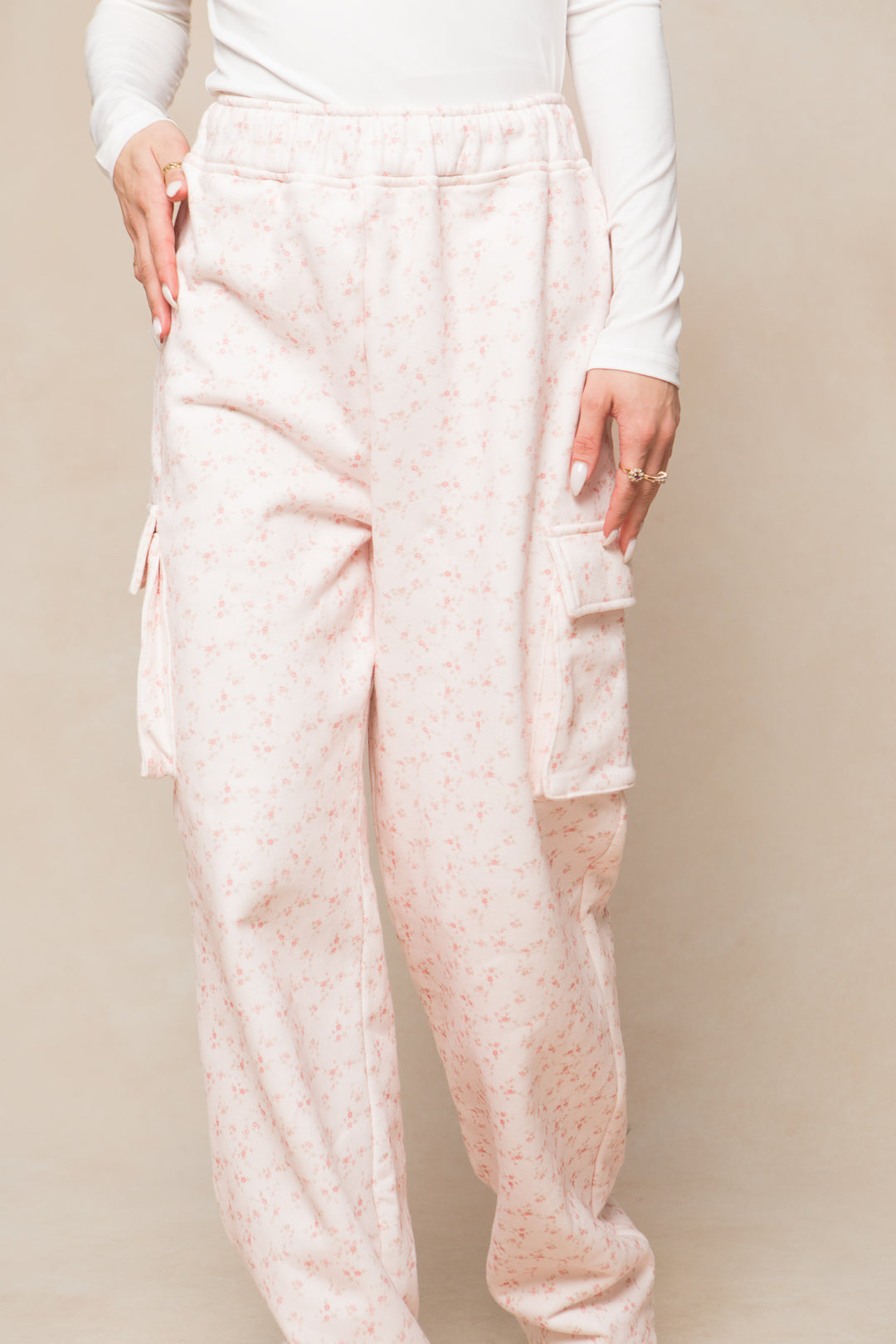 Ivy Cargo Sweatpants in Madeline Pink Floral