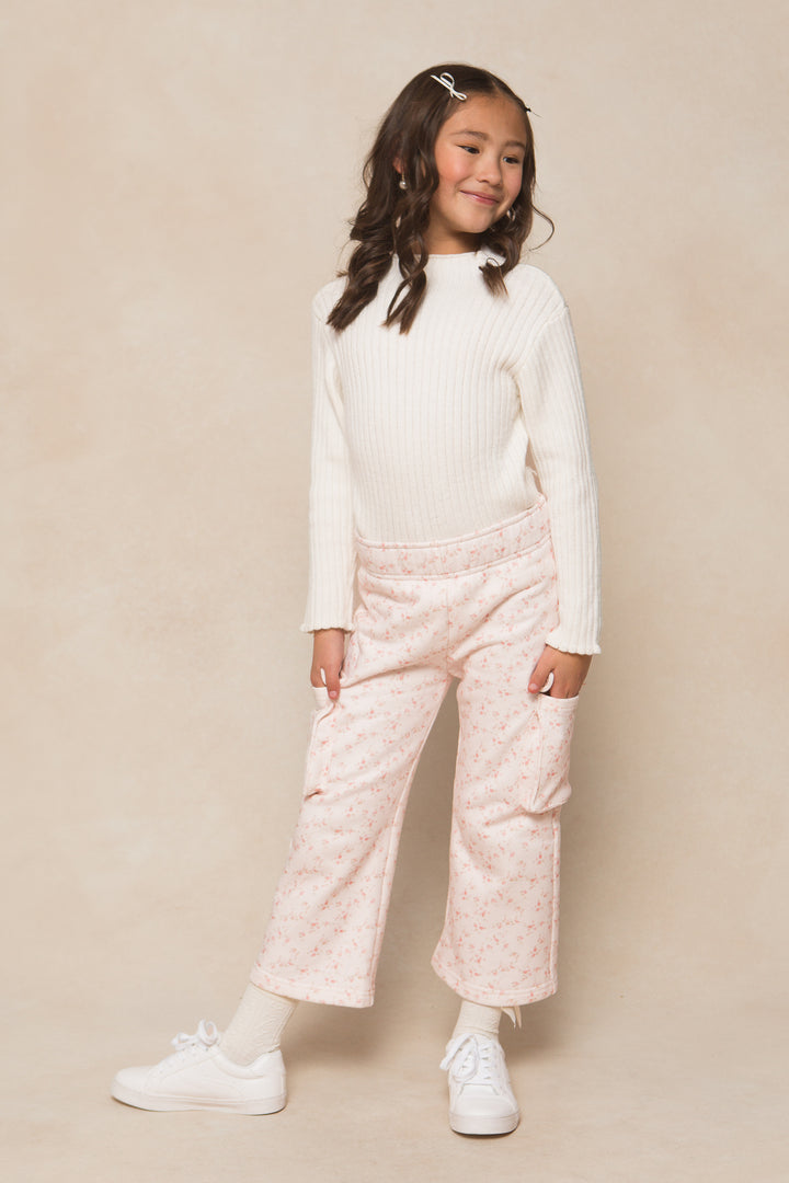 Mini Ivy Cargo Sweatpants in Madeline Pink Floral