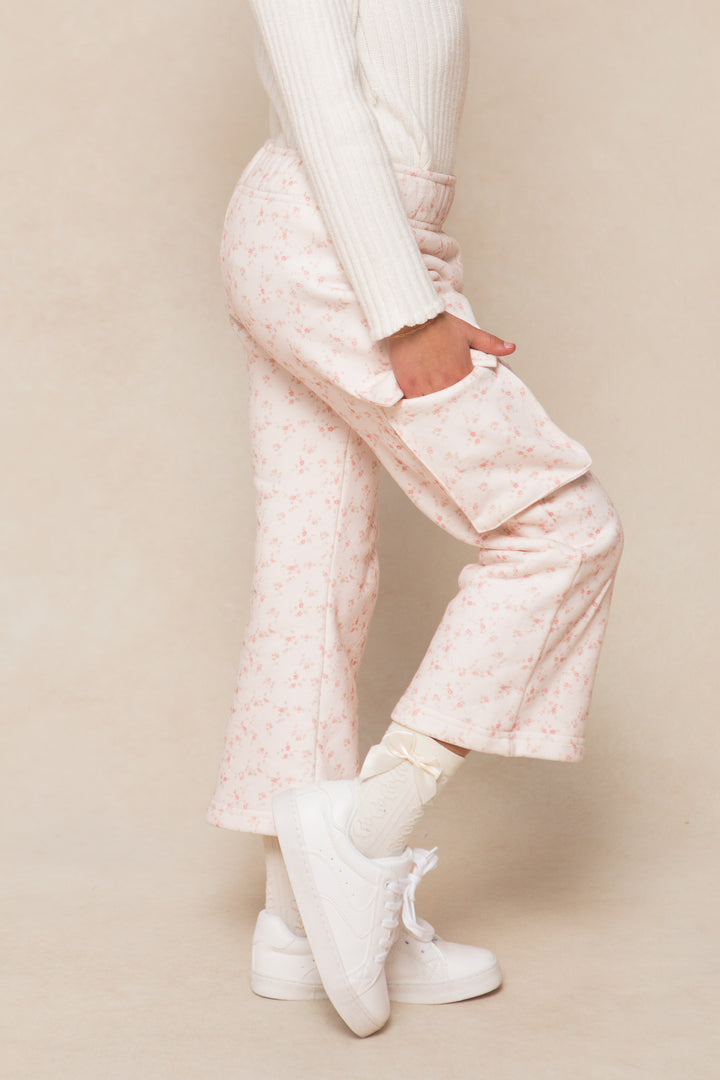 Mini Ivy Cargo Sweatpants in Madeline Pink Floral