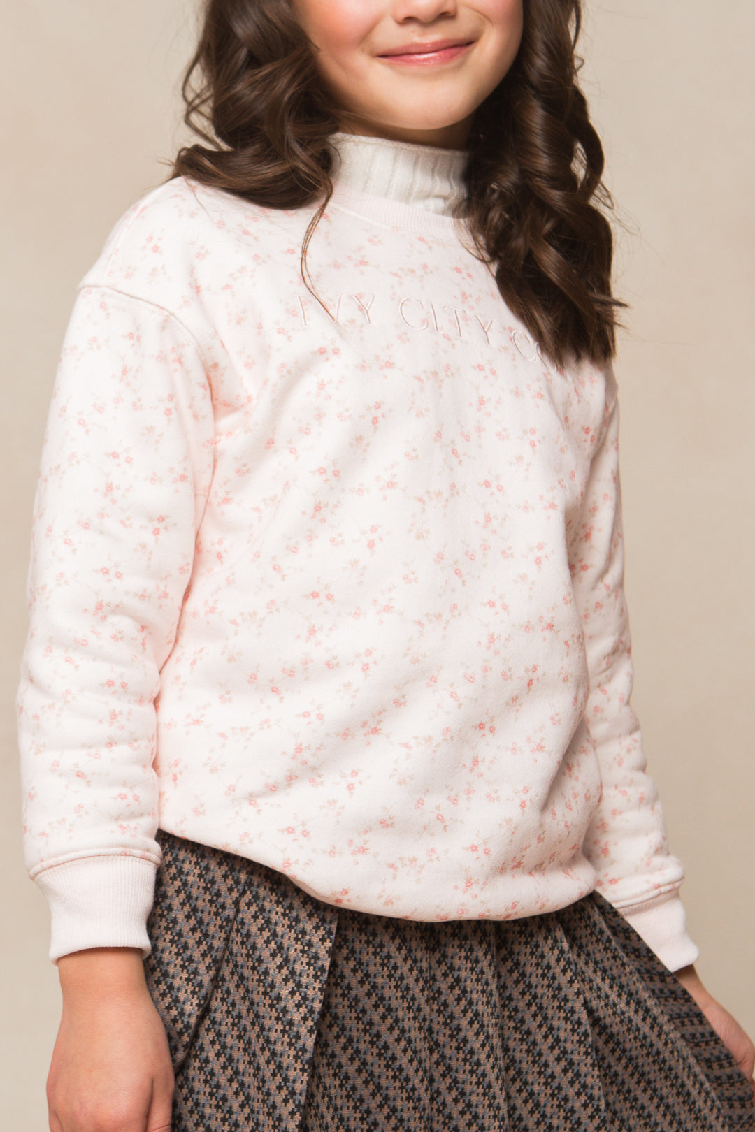 Mini Ivy Crewneck Sweatshirt in Madeline Pink Floral