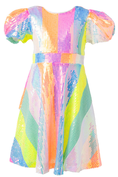 Mini Jagger Dress in Striped Sequin - FINAL SALE