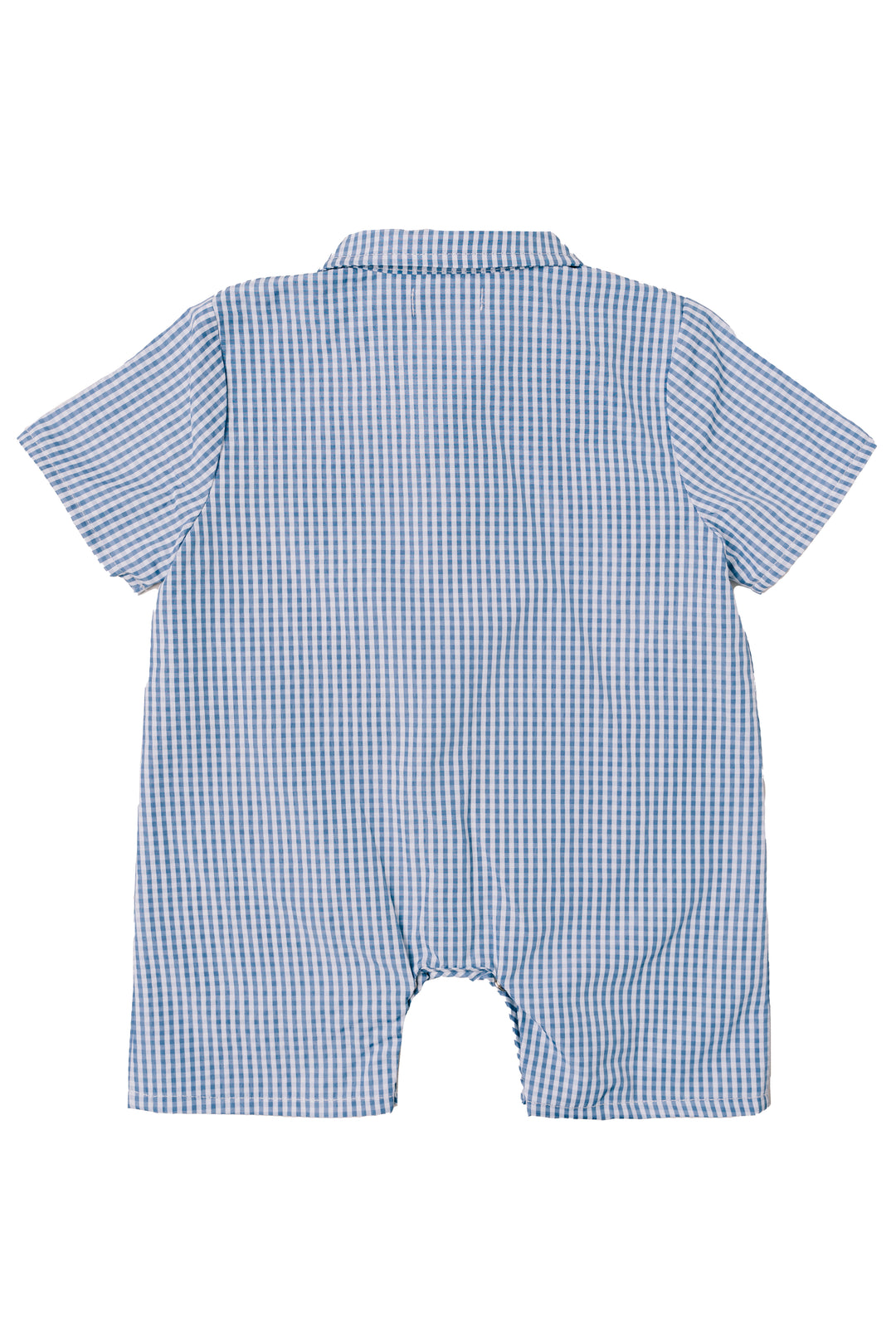 Baby Boy James Romper in Blue Gingham - FINAL SALE