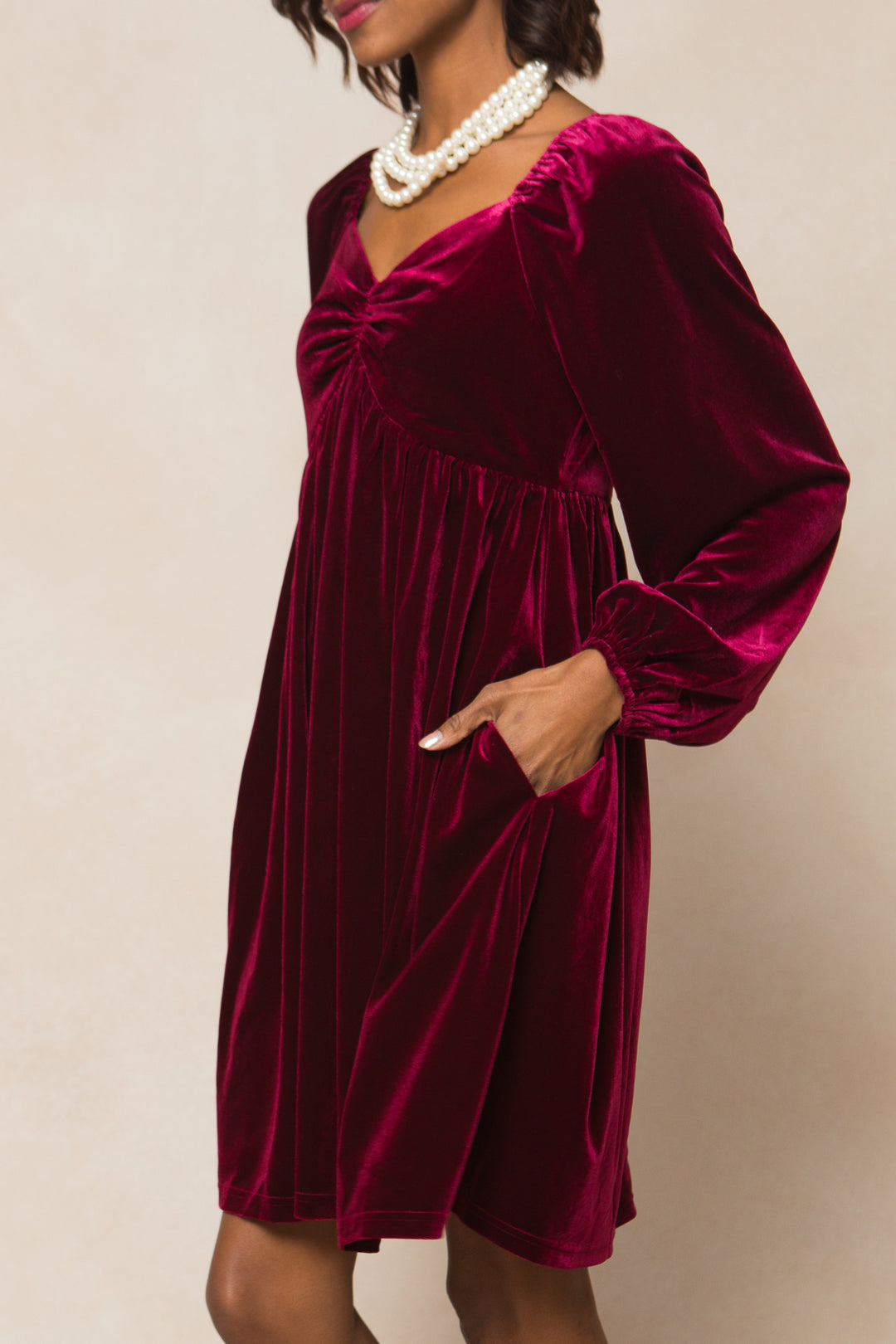 Jewel Dress in Wine - FINAL SALE