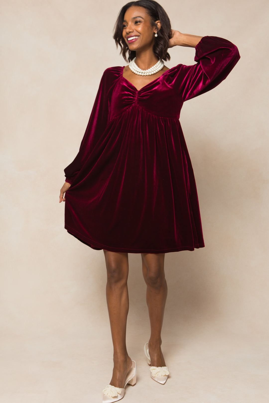 Jewel Dress in Wine - FINAL SALE