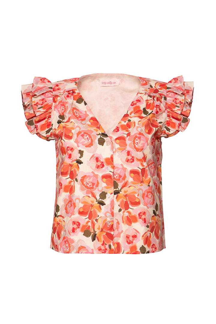 Lana Blouse in Pink Floral