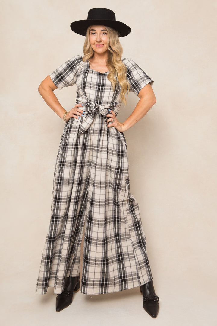 Laura Jumpsuit in Plaid - FINAL SALE